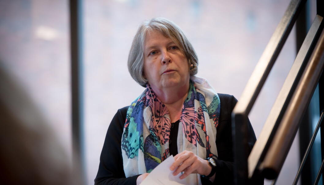 Akkrediteringsansvarlig, Hanne Gro Aas fra NOKUT, fortalte at de nå opererer med en bredere forståelse av vitenskapelig publisering enn det som kommer til uttrykk i dagens tellekantsystemer, for å godkjenne nye universiteter. Foto: Skjalg Bøhmer Vold Akkrediteringsansvarlig, Hanne Gro Aas fra NOKUT, fortalte at de nå opererer med en bredere forståelse av vitenskapelig publisering enn det som kommer til uttrykk i dagens tellekantsystemer, for å godkjenne nye universiteter. Foto: Skjalg Bøhmer Vold