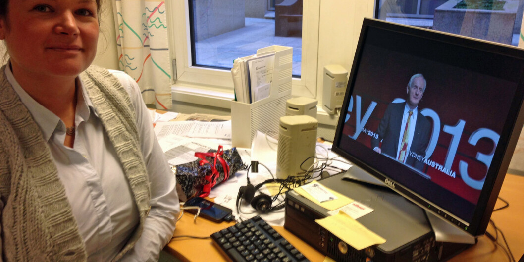 Høgskolelektor Annette Drangsholt Nilsen lar seg både inspirere av, og hun bruker det andre forelesere gjør og får til, via nye digitale læringsmetoder. Foto: Eva Tønnessen Høgskolelektor Annette Drangsholt Nilsen lar seg både inspirere av, og hun bruker det andre forelesere gjør og får til, via nye digitale læringsmetoder. Foto: Eva Tønnessen