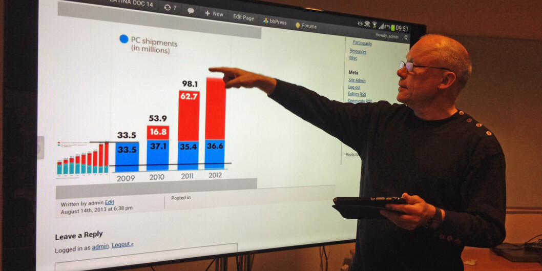 Dosent Helge Høivik har stor tro på betydningen for utvikling av nettbasert læring når Google trer inn på <span class="caps">MOOC</span>-markedet gjennom etableringen av <span class="caps">MOOC</span>.org. Foto: Eva Tønnessen Dosent Helge Høivik har stor tro på betydningen for utvikling av nettbasert læring når Google trer inn på <span class="caps">MOOC</span>-markedet gjennom etableringen av <span class="caps">MOOC</span>.org. Foto: Eva Tønnessen