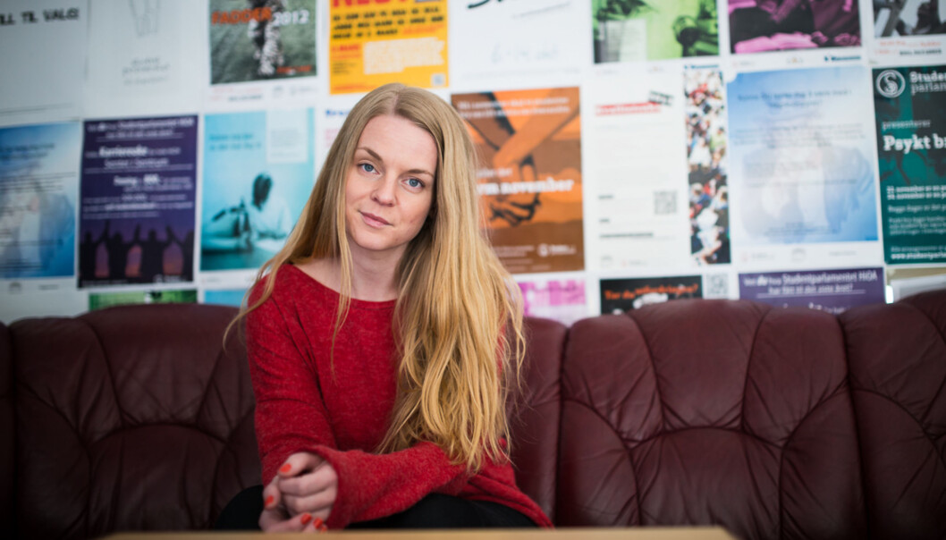 Leder av Studentparlamentet ved HiOA, Tuva Aune Wettland, mener at den store økningen i studentmassen kan forklare høyt frafall. Foto: Skjalg Bøhmer Vold Leder av Studentparlamentet ved HiOA, Tuva Aune Wettland, mener at den store økningen i studentmassen kan forklare høyt frafall. Foto: Skjalg Bøhmer Vold