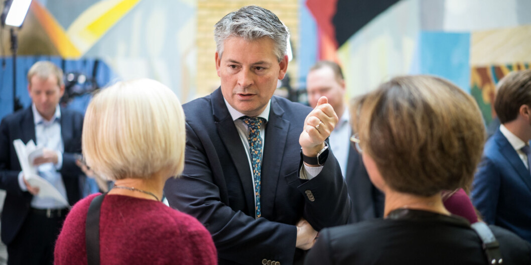 Statssekretær Bjørn Haugstad. Her i vandrerhallen på Stortinget, i forbindelse med statsbudsjettet 2018. Foto: Ketil Blom Haugstulen Statssekretær Bjørn Haugstad. Her i vandrerhallen på Stortinget, i forbindelse med statsbudsjettet 2018. Foto: Ketil Blom Haugstulen