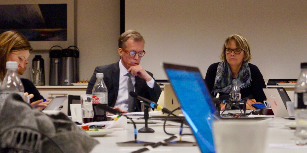 Styreleder Trine Syvertsen var tydelig i sin støtte til HiOA-rektor Curt Rice og hans navnevalg for det nye universitetet. Foto: Øystein Fimland Styreleder Trine Syvertsen var tydelig i sin støtte til HiOA-rektor Curt Rice og hans navnevalg for det nye universitetet. Foto: Øystein Fimland
