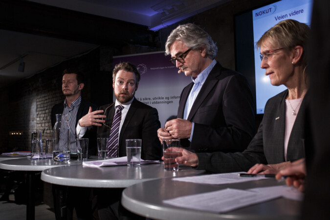 Terje Mørland, Torbjørn Røe Isaksen, Petter Aaslestad, Anne Borg. Terje Mørland, Torbjørn Røe Isaksen, Petter Aaslestad, Anne Borg.