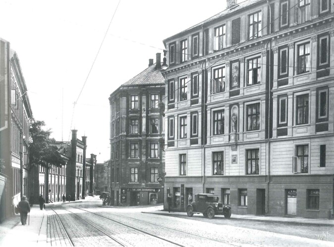 Fasaden til Frydenlund bryggeri, som nå er campus Pilestredet. Foto: Wilse/Oslo museum