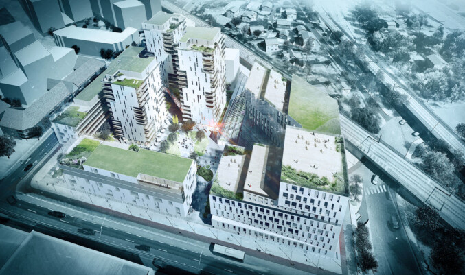Skisse fra Dark arkitekter over Meieritomta på Lillestrøm - hvor de ønsker deler av OsloMet skal flytte inn. Skisse fra Dark arkitekter over Meieritomta på Lillestrøm - hvor de ønsker deler av OsloMet skal flytte inn.