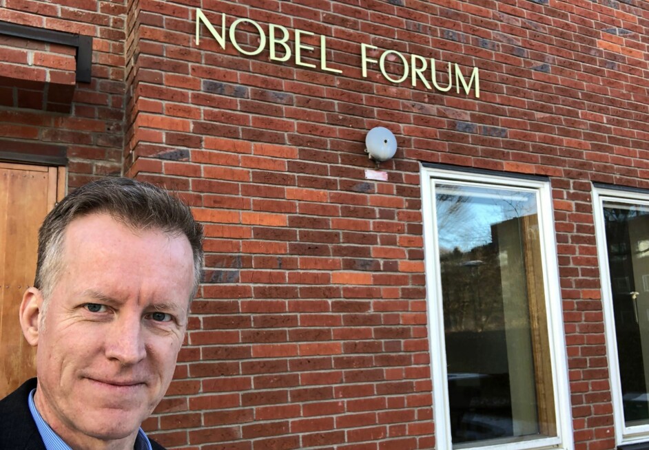 Rektor ved OsloMet, Curt Rice, var invitert til Nobelstiftelsen i Sverige for å snakke om likestilling .