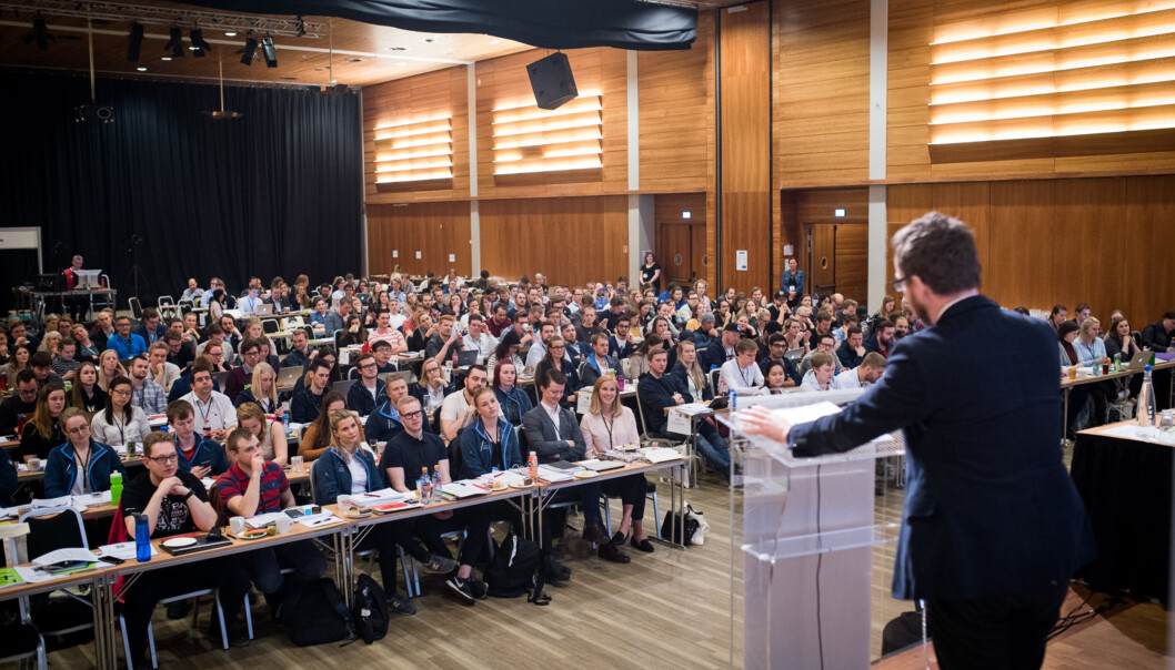 Illustrasjonsfoto fra Norsk studentorganisasjons landsmøte i 2016. Foto: Skjalg Bøhmer Vold Illustrasjonsfoto fra Norsk studentorganisasjons landsmøte i 2016. Foto: Skjalg Bøhmer Vold