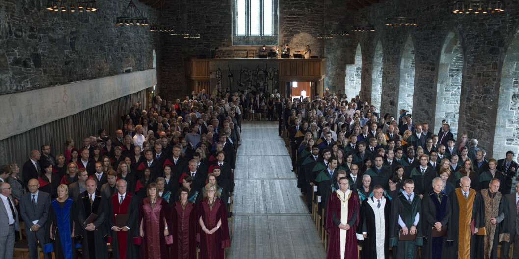 Fra doktorpromosjonen i Håkonshallen 2014. Foto: Thor Brødreskift Fra doktorpromosjonen i Håkonshallen 2014. Foto: Thor Brødreskift
