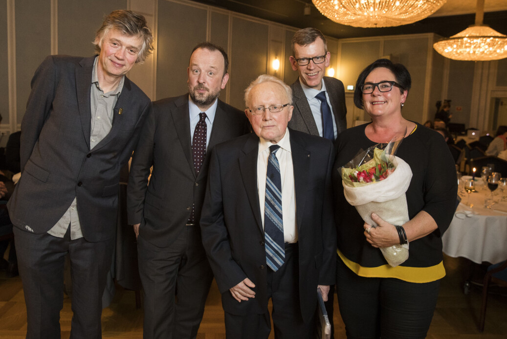 F.v.: Årets meningsbærer(e) Anders Giæver og Frithjof Jacobsen fra VG-podkasten F.v.: Årets meningsbærer(e) Anders Giæver og Frithjof Jacobsen fra VG-podkasten