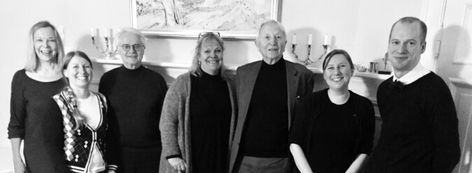 Fra venstre: Borghild Roald, Guro Lind, Ernst Alsaker, Sidsel Roalkvam, Arve Johnsen, Herdis Hølleland (prisens administrator) & Magnus Aronsen. Fra venstre: Borghild Roald, Guro Lind, Ernst Alsaker, Sidsel Roalkvam, Arve Johnsen, Herdis Hølleland (prisens administrator) & Magnus Aronsen.