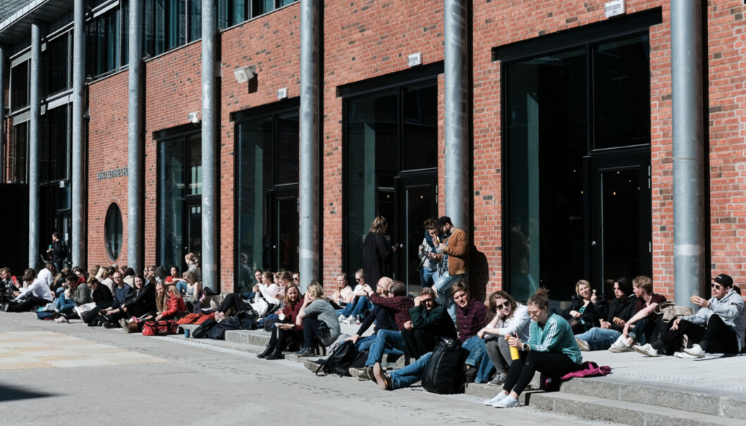 Leder av Studentparlamentet ved UiT ser ikke at det er noe klart mål for klimastreiken. Bilde fra OsloMet. Foto: Fanny Bu Leder av Studentparlamentet ved UiT ser ikke at det er noe klart mål for klimastreiken. Bilde fra OsloMet. Foto: Fanny Bu