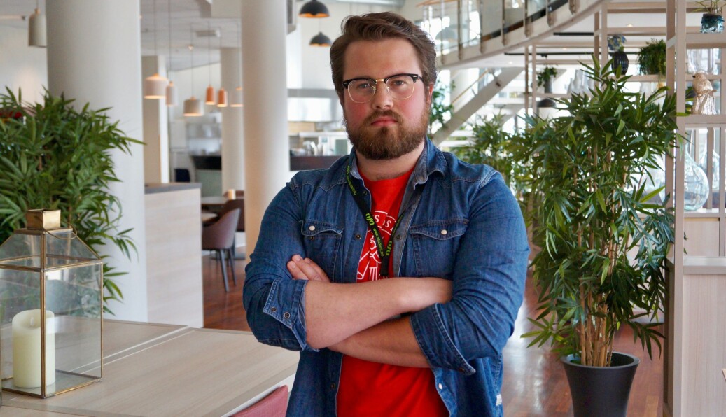 UiO-parlamentsleder Jens Lægreid sier nikab-saken gjør det på tide å hisse seg opp. Foto: Øystein Fimland UiO-parlamentsleder Jens Lægreid sier nikab-saken gjør det på tide å hisse seg opp. Foto: Øystein Fimland