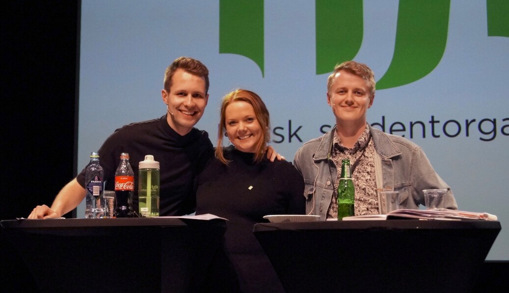 Lederkandidatene Kai Steffen Østensen, Ida Austgulen og Håkon Randgaard Mikalsen møtes i kveld til siste debatt. Foto: Øystein Fimland Lederkandidatene Kai Steffen Østensen, Ida Austgulen og Håkon Randgaard Mikalsen møtes i kveld til siste debatt. Foto: Øystein Fimland
