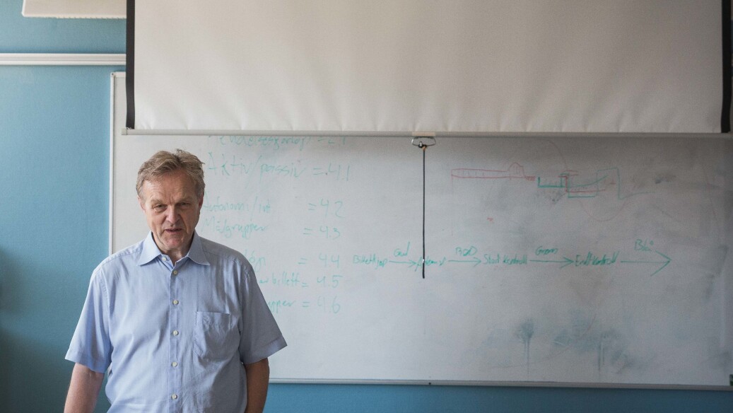 — Jeg har selv lagt ut opptak av alle mine forelesninger de siste 10-15 årene. Men disse er ment som en hjelp til de studentene som følger faget, ikke for en bredre allmennhet, sier Olav Torvund. Foto: Siri Øverland Eriksen — Jeg har selv lagt ut opptak av alle mine forelesninger de siste 10-15 årene. Men disse er ment som en hjelp til de studentene som følger faget, ikke for en bredre allmennhet, sier Olav Torvund. Foto: Siri Øverland Eriksen