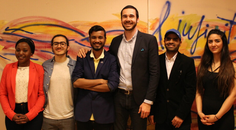 ISU also elected a new national board, consisting of Michael Agbamoro as chair (not pictured), Lindah Chido as vice chair (on the left), Rayan Elzibawi as treasurer (to the right) and Muhammad Saeed Akram as political auditor (second from the right). Photo: ISU
