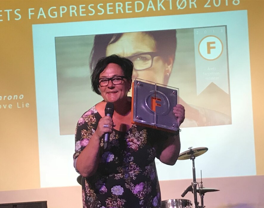 Tove Lie, redaktør i Khrono og årets fagpresseredaktør. Foto: Eva Tønnessen