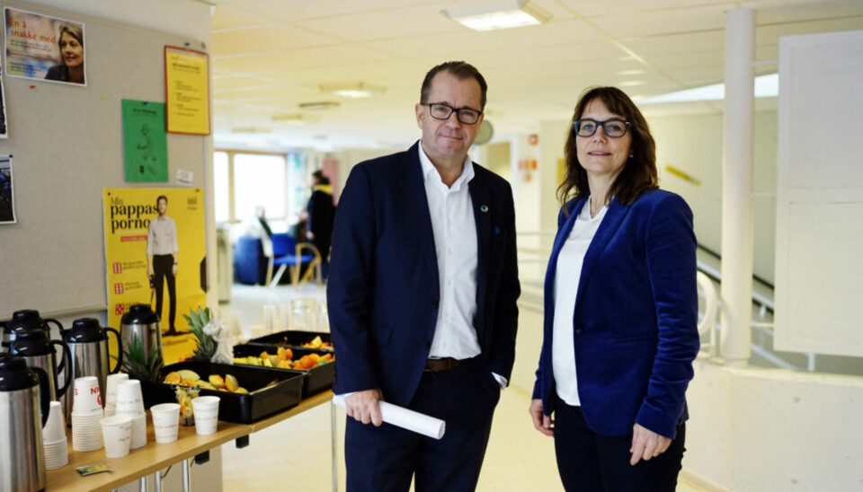 Rektor Bjørn Olsen og direktør Anita Eriksen ved Nord universitet. Foto: Ketil Blom Haugstulen