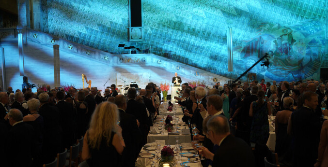 Oslo rådhus klar for gallamiddag. Foto: Ketil Blom Haugstulen Oslo rådhus klar for gallamiddag. Foto: Ketil Blom Haugstulen