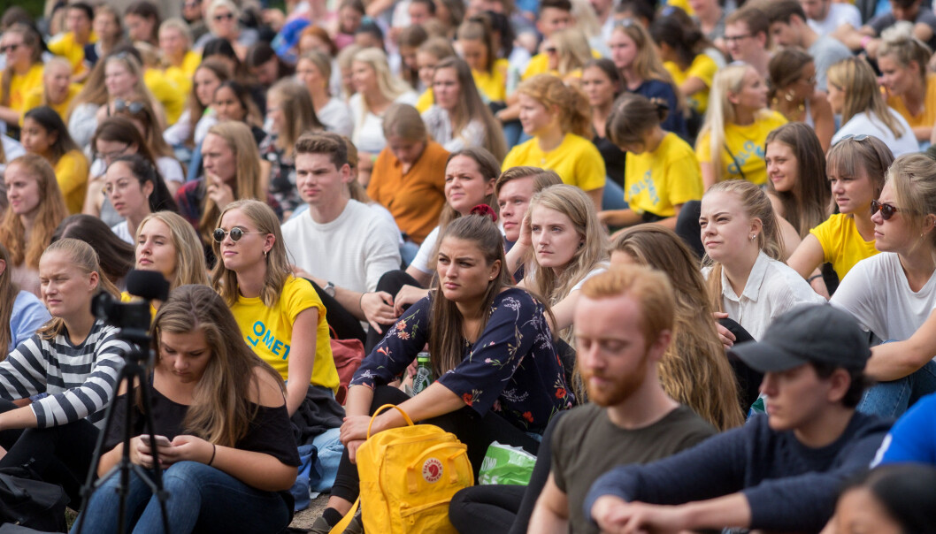 Studiestart på OsloMet med velkomstseremoni på St. Hanshaugen. Foto: Ketil Blom Haugstulen Studiestart på OsloMet med velkomstseremoni på St. Hanshaugen. Foto: Ketil Blom Haugstulen