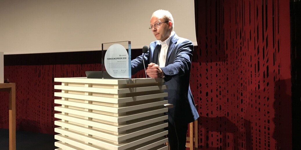 Forskningsrådets formidlingspris 2018 til Bjørn H. Samset. Foto: Eva Tønnessen Forskningsrådets formidlingspris 2018 til Bjørn H. Samset. Foto: Eva Tønnessen