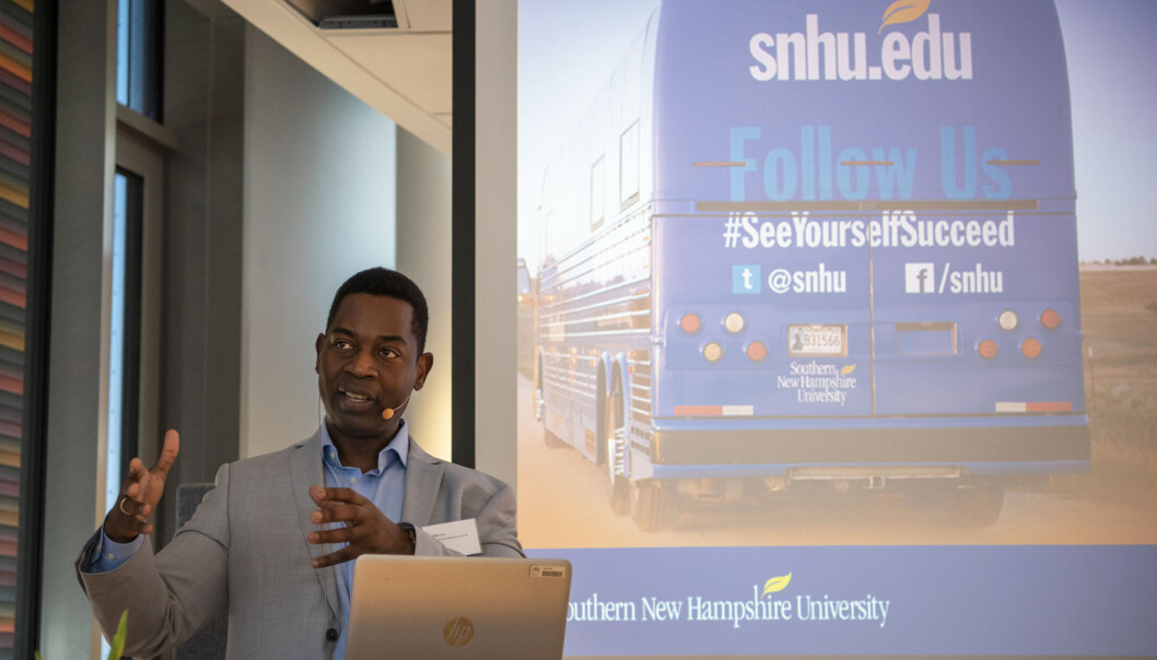 Greg Fowler fra SNHU, Southern New Hampshire University. Foto: Sonja Balci, OsloMet Greg Fowler fra SNHU, Southern New Hampshire University. Foto: Sonja Balci, OsloMet
