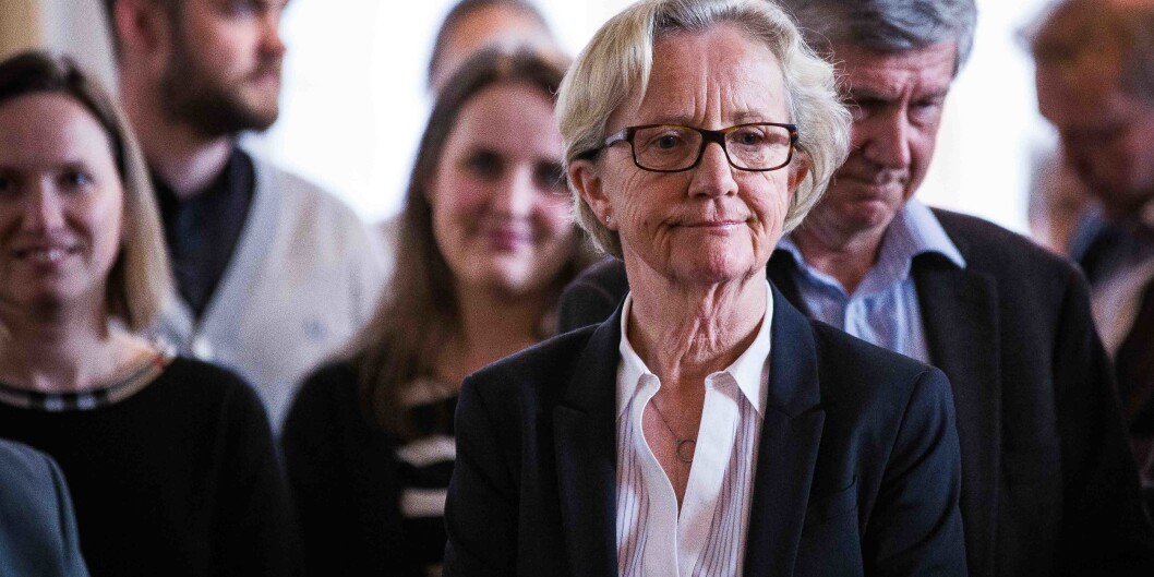 Gunn-Elin Aa. Bjørneboe (62) har snart sittet i 12 år som øverste administrative leder ved Universitetet i Oslo og må gå av i 2019. Foto: Siri Øverland Eriksen Gunn-Elin Aa. Bjørneboe (62) har snart sittet i 12 år som øverste administrative leder ved Universitetet i Oslo og må gå av i 2019. Foto: Siri Øverland Eriksen