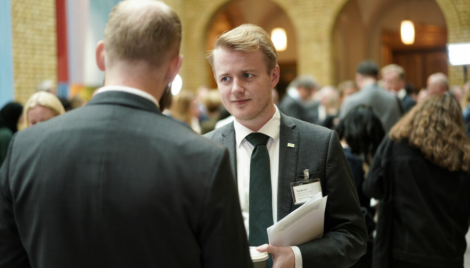 Betenkt leder av Norsk studentorganisasjon (NSO) da statsbudsjettet ble lagt fram i oktober. Foto: Ketil Blom Haugstulen