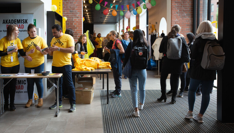 OsloMet feiret her seg selv. Nå vil universitetet ha et tettere samarbeid med Oslo kommune. Foto: Runhild Heggem