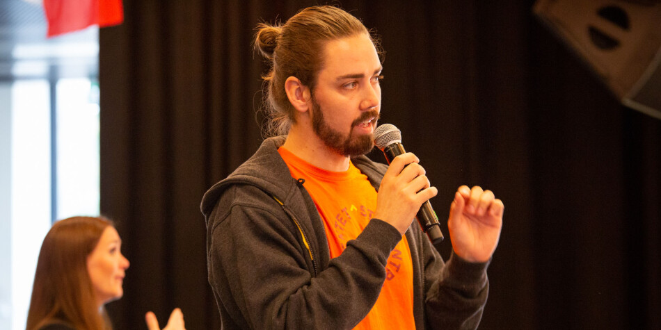 Leder av Studentparlamentet ved OsloMet, Bjørn Harald H. Garborg, er skuffet over at studentparlamentet ved UiT ikke vil være med og demonstrere mot stipendomlegging. Foto: Runhild Heggem Leder av Studentparlamentet ved OsloMet, Bjørn Harald H. Garborg, er skuffet over at studentparlamentet ved UiT ikke vil være med og demonstrere mot stipendomlegging. Foto: Runhild Heggem