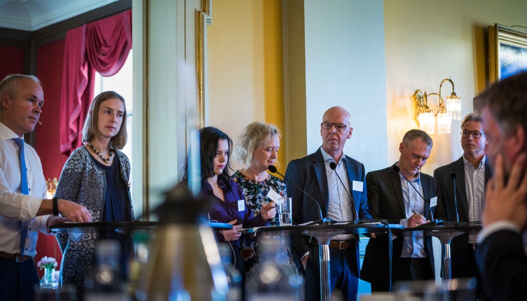 Jan tore Sanner og Iselin Nybø på utdanningspolitisk toppmøte i oktober. Foto: Siri Øverland Eriksen Jan tore Sanner og Iselin Nybø på utdanningspolitisk toppmøte i oktober. Foto: Siri Øverland Eriksen