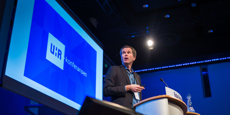 Forskningsrådets administrerende direktør John-Arne Røttingen innledet om Plan S på UHR-konferansen. Foto: Siri Øverland Eriksen Forskningsrådets administrerende direktør John-Arne Røttingen innledet om Plan S på UHR-konferansen. Foto: Siri Øverland Eriksen