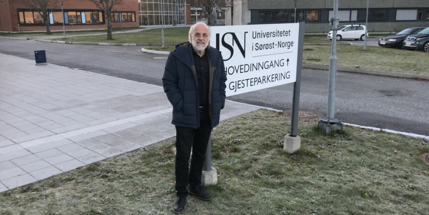 Rektor Petter Aasen, Universitetet i Sørøst-Norge, på styremøte i Porsgrunn. Foto: Eva Tønnessen