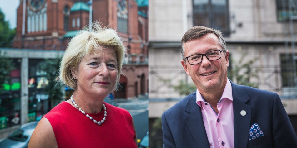 På reisefot: Rektor Anne Husebekk ved UiT Norges arktiske universitet tar mye fly innenlands, men har en Kina- og Alaska-reise som sitt store utenlandsbesøk i år. Rektor Dag Rune Olsen ved Universitetet i Bergen har vært tre ganger i Kina i år, i tillegg til Australia, Sør-Afrika, Malaysia, Sveits, USA, og Japan. For å nevne noe. Foto: Siri Øverland Eriksen (montasje) På reisefot: Rektor Anne Husebekk ved UiT Norges arktiske universitet tar mye fly innenlands, men har en Kina- og Alaska-reise som sitt store utenlandsbesøk i år. Rektor Dag Rune Olsen ved Universitetet i Bergen har vært tre ganger i Kina i år, i tillegg til Australia, Sør-Afrika, Malaysia, Sveits, USA, og Japan. For å nevne noe. Foto: Siri Øverland Eriksen (montasje)