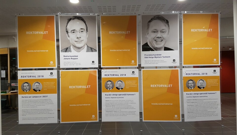 Rektorvalet er avgjort i Volda, med ein kandidat, men no skal det veljast og oppnemnast styremedlemmar. Foto: HiVolda