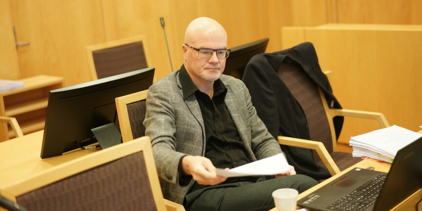 Nils Rune Langeland ble spurt blant annet om sitt forhold til Facebook og til diverse seksuelle uttrykk i retten tirsdag. Foto: Ketil Blom Haugstulen