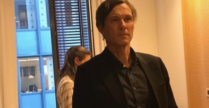 Dekan ved UiS, Odd Magne Bakke, her under rettssaken mellom UiS og historiker Nils Rune Langeland i desember 2018. Dekan ved UiS, Odd Magne Bakke, her under rettssaken mellom UiS og historiker Nils Rune Langeland i desember 2018.