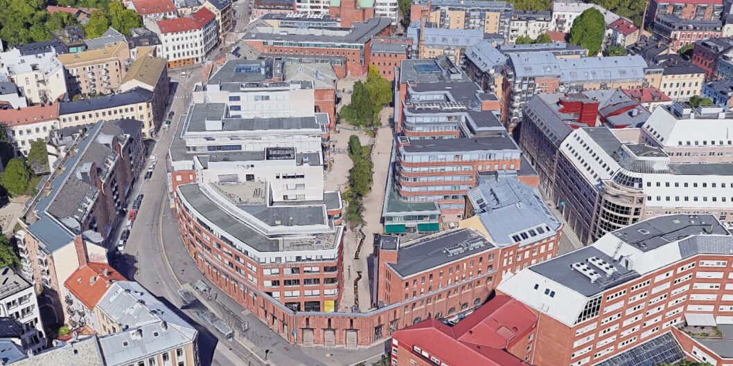 OsloMets campus Oslo ligger på og i nærheten av gamle Frydenlund bryggeri med adresse Pilestredet. Foto: Skjermdump Google Maps 3D OsloMets campus Oslo ligger på og i nærheten av gamle Frydenlund bryggeri med adresse Pilestredet. Foto: Skjermdump Google Maps 3D