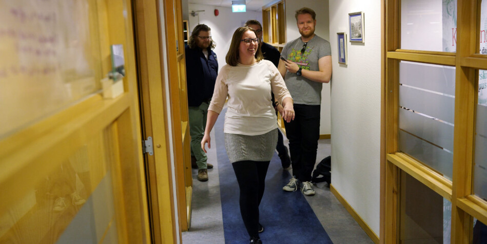 Fam Karine Heer Aas vil forstette i korridorene hos Norsk studentorgansiasjon (NSO), og stiller som lederkandidat. Foto: Ketil Blom Haugstulen Fam Karine Heer Aas vil forstette i korridorene hos Norsk studentorgansiasjon (NSO), og stiller som lederkandidat. Foto: Ketil Blom Haugstulen