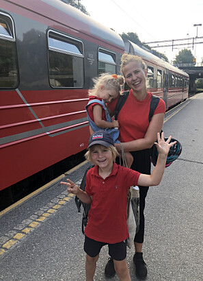 Live Østvik er snart ferdig sivilingeniør. Ved sin side på reisen har hun hatt barna Jonatan og Selma. Foto: Privat Live Østvik er snart ferdig sivilingeniør. Ved sin side på reisen har hun hatt barna Jonatan og Selma. Foto: Privat