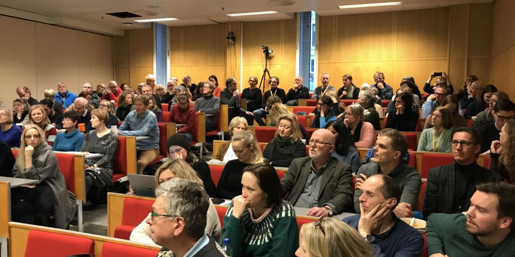 Fullt hus da ansatte ved OsloMet var invitert til lansering av demokratirapport fra NIBR. Foto: Eva Tønnessen Fullt hus da ansatte ved OsloMet var invitert til lansering av demokratirapport fra NIBR. Foto: Eva Tønnessen