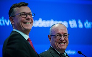 To menn som gjør det godt: UiB-rektor Dag Rune Olsen og NTNU-rektor Gunnar Bovim har mottatt over 600 millioner kroner fra EU fra 2015 til så langt i 2019. Foto: Siri Øverland Eriksen To menn som gjør det godt: UiB-rektor Dag Rune Olsen og NTNU-rektor Gunnar Bovim har mottatt over 600 millioner kroner fra EU fra 2015 til så langt i 2019. Foto: Siri Øverland Eriksen