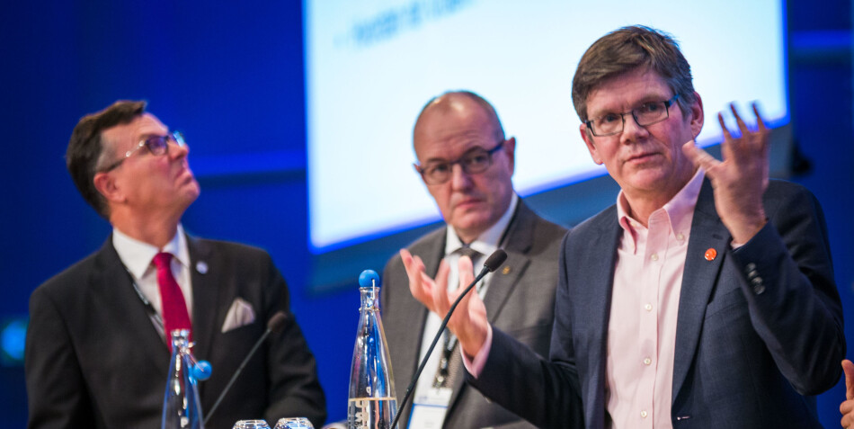 Dag Rune Olsen, Gunnar Bovim og Svein Stølen har alle fått hjemmelekse for å få til bedring på antall midlertidige ved egne universiteter. Foto: Siri Øverland Eriksen Dag Rune Olsen, Gunnar Bovim og Svein Stølen har alle fått hjemmelekse for å få til bedring på antall midlertidige ved egne universiteter. Foto: Siri Øverland Eriksen