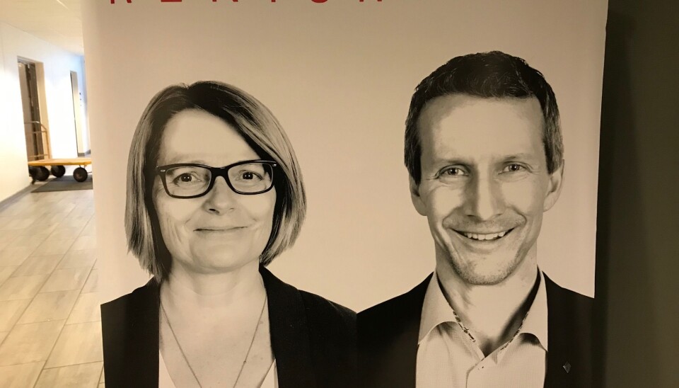 Sunniva Whittaker og Stephen Seiler stilte ved rektorvalget. Foto: Tove Lie