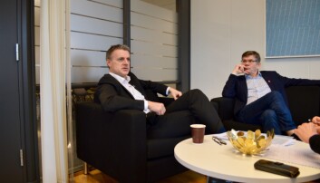 UiO-rektor Svein Stølen og Kjetil Lund (Ap), byråd for næring og eierskap i Oslo kommune. Foto: Øystein Fimland UiO-rektor Svein Stølen og Kjetil Lund (Ap), byråd for næring og eierskap i Oslo kommune. Foto: Øystein Fimland