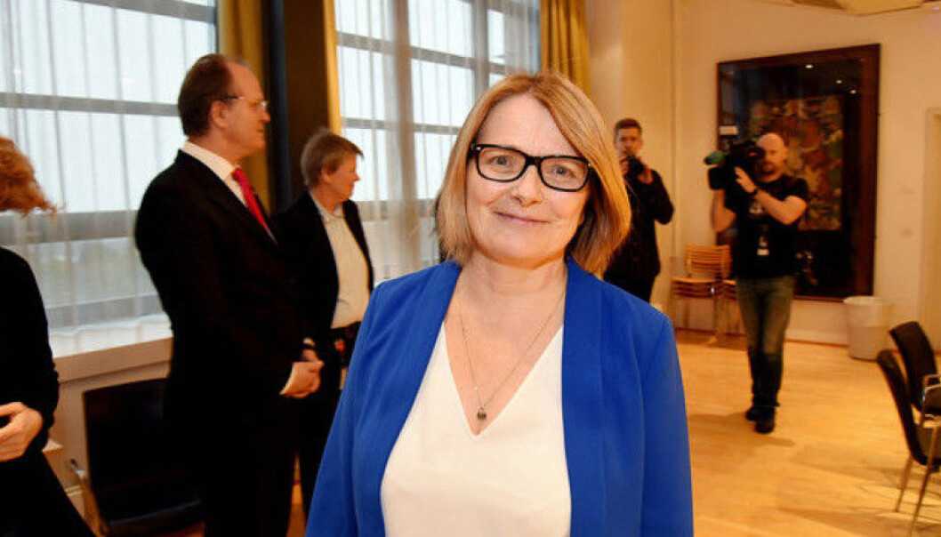 Påtroppende rektor Sunniva Whittaker ved Universitetet i Agder ønsker seg tre viserektorer, til tross for at en høring på universitetet i stor grad gikk inn for bare to. Foto: Jan A. Olsen, UiA Påtroppende rektor Sunniva Whittaker ved Universitetet i Agder ønsker seg tre viserektorer, til tross for at en høring på universitetet i stor grad gikk inn for bare to. Foto: Jan A. Olsen, UiA