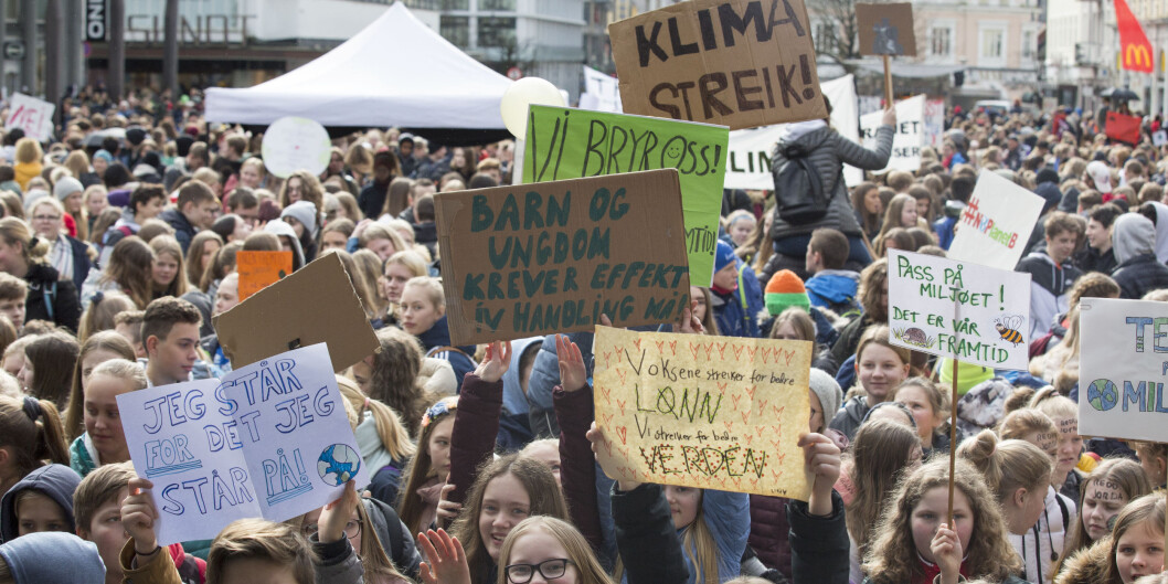 Tusenvis av skoleelever i Bergen streiket for klimahandling i forrige uke. Foto: Silje Katrine Robinson Tusenvis av skoleelever i Bergen streiket for klimahandling i forrige uke. Foto: Silje Katrine Robinson