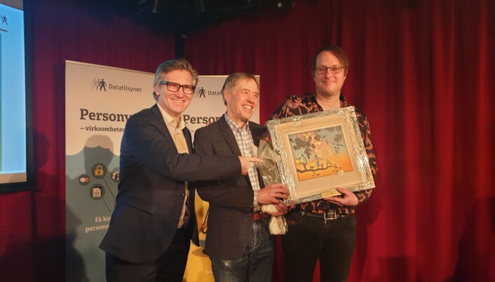 Direktør for Datatilsynet, Bjørn Erik Thon, saman med Svein Johansen frå SSB og Ørnulf Risnes frå NSD. Foto: Veronica J. Buer, Datatilsynet Direktør for Datatilsynet, Bjørn Erik Thon, saman med Svein Johansen frå SSB og Ørnulf Risnes frå NSD. Foto: Veronica J. Buer, Datatilsynet