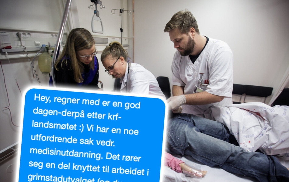 Blir det medisinutdanning i Stavanger? Det antyder stabs- og kommunikasjonssjef ved universitetssykehuset i Stavanger i tekstmelding til statsråd Iselin Nybø. Arkivfoto: Nicklas Knudsen Blir det medisinutdanning i Stavanger? Det antyder stabs- og kommunikasjonssjef ved universitetssykehuset i Stavanger i tekstmelding til statsråd Iselin Nybø. Arkivfoto: Nicklas Knudsen