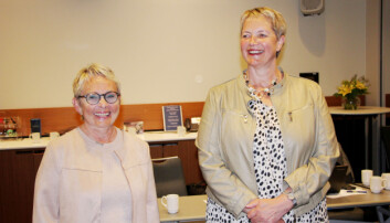 Styreleder Vigidis Moe Skarstein og konstituert rektor Hanne Solheim Hansen møtte pressen etter at vedtak var fattet. Foto: Hilde Kristin Strand Styreleder Vigidis Moe Skarstein og konstituert rektor Hanne Solheim Hansen møtte pressen etter at vedtak var fattet. Foto: Hilde Kristin Strand