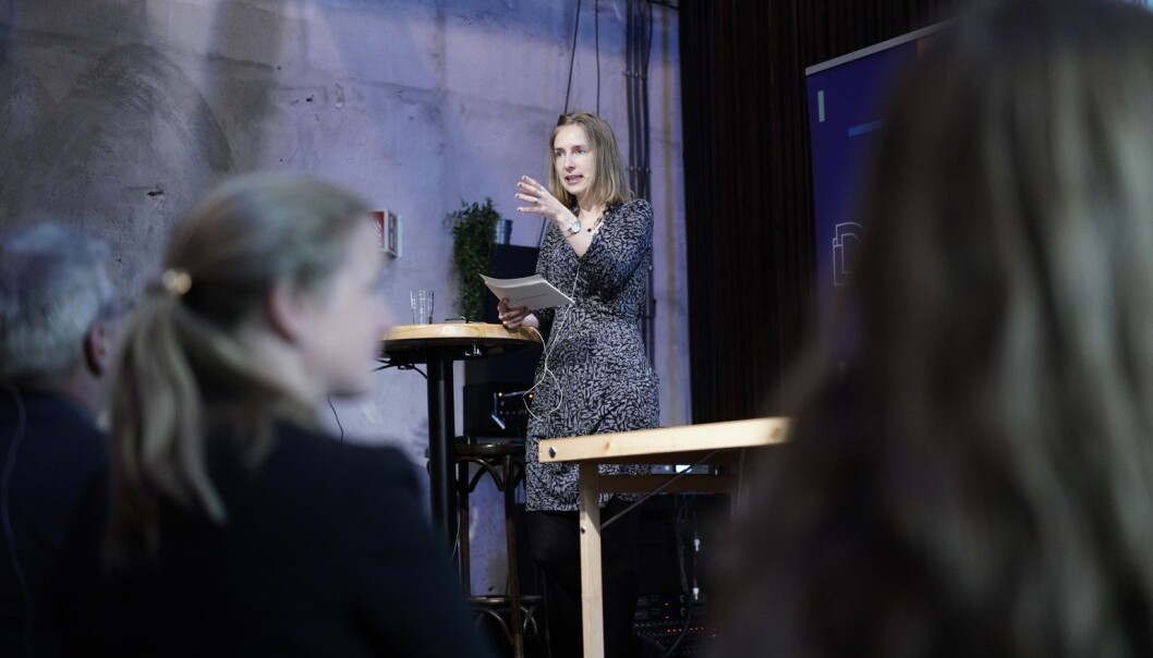 Iselin Nybø på framlegging av årets tilstandsrapport. Foto: Ketil Blom Haugstulen Iselin Nybø på framlegging av årets tilstandsrapport. Foto: Ketil Blom Haugstulen